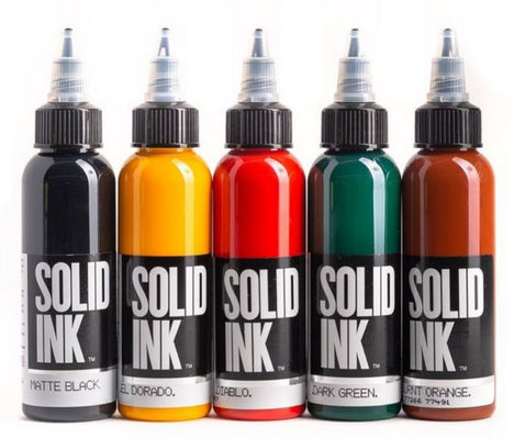 Γρηγορότερος χρωματισμός 30ML 60ML μελανιού δερματοστιξιών μελανιού μεταλλινών μαύρος στερεός για το μόνιμο makeup