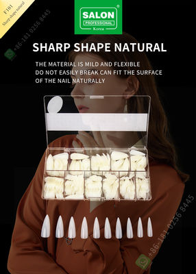 500pcs αιχμηρή μορφή γυναικείες French Style Artificial False καρφιά μισές άκρες και πλήρες ψεύτικο καρφί κάλυψης