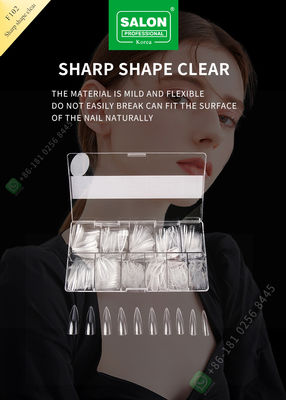 500pcs αιχμηρή μορφή γυναικείες French Style Artificial False καρφιά μισές άκρες και πλήρες ψεύτικο καρφί κάλυψης