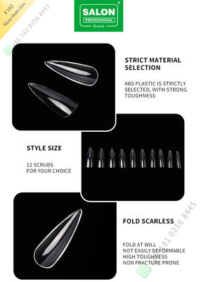 500pcs αιχμηρή μορφή γυναικείες French Style Artificial False καρφιά μισές άκρες και πλήρες ψεύτικο καρφί κάλυψης