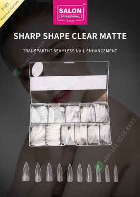 500pcs αιχμηρή μεταλλίνη μορφής γυναικείες French Style Artificial False καρφιά μισές άκρες και πλήρες ψεύτικο καρφί κάλυψης