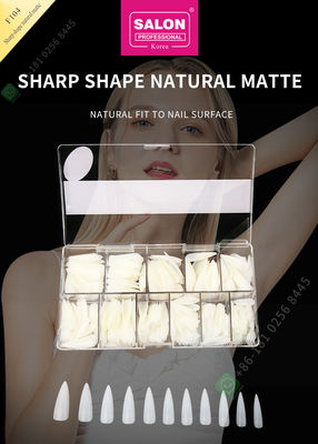 500pcs αιχμηρή μεταλλίνη μορφής γυναικείες French Style Artificial False καρφιά μισές άκρες και πλήρες ψεύτικο καρφί κάλυψης