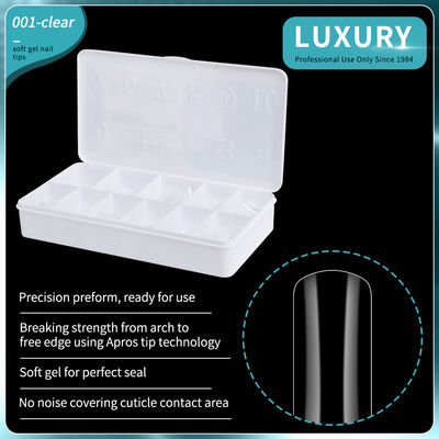 Λούξυ Clear Soft Gel Nail Tips Square Shape ψεύτικα νύχια για την επέκταση των νυχιών