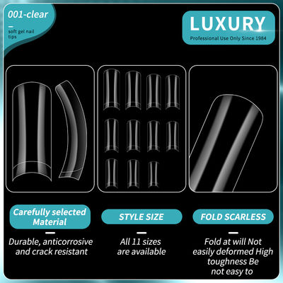 Λούξυ Clear Soft Gel Nail Tips Square Shape ψεύτικα νύχια για την επέκταση των νυχιών