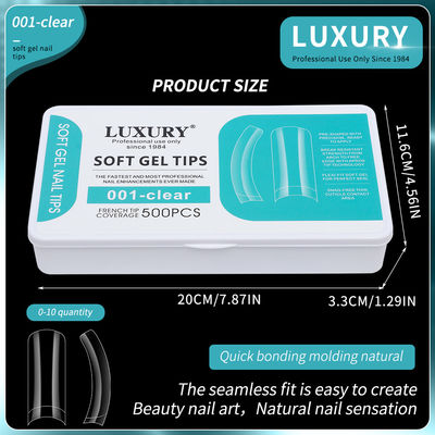 Λούξυ Clear Soft Gel Nail Tips Square Shape ψεύτικα νύχια για την επέκταση των νυχιών