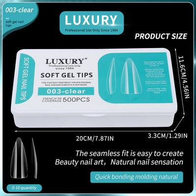 Ελαφριά Gel Nail Tips 500PCS / Box Ακρυλικά Νύλα Πίεση στα Νύλα για Nail Art Design εργαλεία μανικιούρ