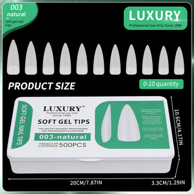 Ελαφριά Gel Nail Tips 500PCS / Box Ακρυλικά Νύλα Πίεση στα Νύλα για Nail Art Design εργαλεία μανικιούρ