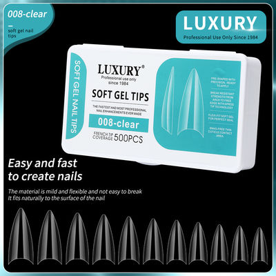 Επαγγελματική Nail Art 500PCS Αιχμηρά σχήματα ψεύτικα νύχια με υπεραπλανή σχεδιασμό 11 μεγέθη
