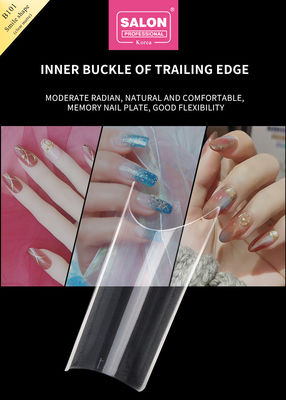 ABS Clear Matte Full Cover Fake Nails Smile Shape για σαλόνι και DIY Nails επέκταση καλλιτεχνική