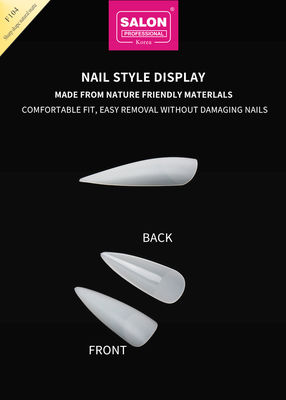 Μακρύ Stiletto Nail Tips Full Cover Ψεύτικα Nail Tips με κουτί φυσικά ματ ψεύτικα νύχια