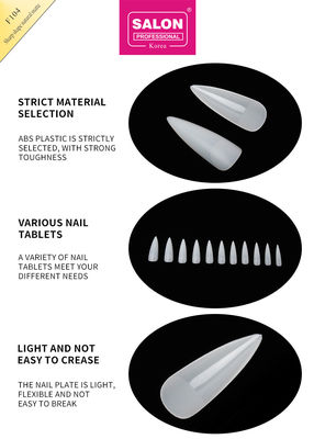 Μακρύ Stiletto Nail Tips Full Cover Ψεύτικα Nail Tips με κουτί φυσικά ματ ψεύτικα νύχια