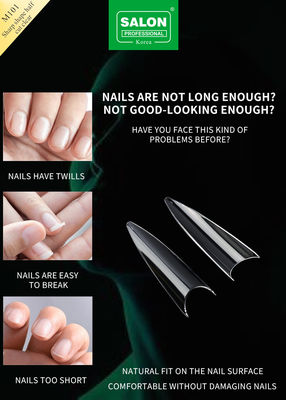 Τεχνητό σχήμα μισό κάλυμμα δάχτυλο Nail Art ομορφιά για το σχεδιασμό επέκτασης νυχιών