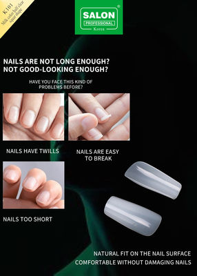500pcs/Box ABS Salon Επαγγελματικά ψεύτικα νύχια για DIY Nail Art
