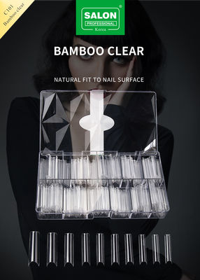 OEM Full Cover Bamboo Clear Soft Gel Ψεύτικα νύχια Σχεδιασμοί Τεχνητά Μαγνητόπετρα
