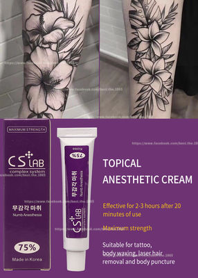Φρυδιών μόνιμη Makeup Licocaine κρέμας πόνου στάσεων κρέμας 10g αναισθητικού δερματοστιξιών ναρκωμένη κρέμα CSLab 75%