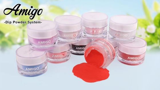 Amigo 10g ακρυλικός εύκολος συστημάτων εξαρτήσεων σκονών εμβύθισης καρφιών φορμάροντας 20 χρώματα