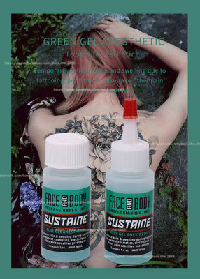 Πρωτότυπο Sustaine Numbing Gel Πράσινο Αντι-Αλλεργικό Γαλάζιο Gel Για Τατουάζ Αναισθητικό Gel