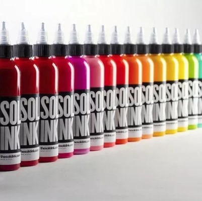 Μη επικίνδυνη χρωστική ουσία στερεό 30ML 60ML μελανιού δερματοστιξιών χρωμάτων με τη γλυκερίνη